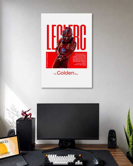 Charles Leclerc Golden Boy Formula One Poster poster artwork