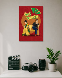 Chennai Express Bench Poster artwork with bold detailed composition 1