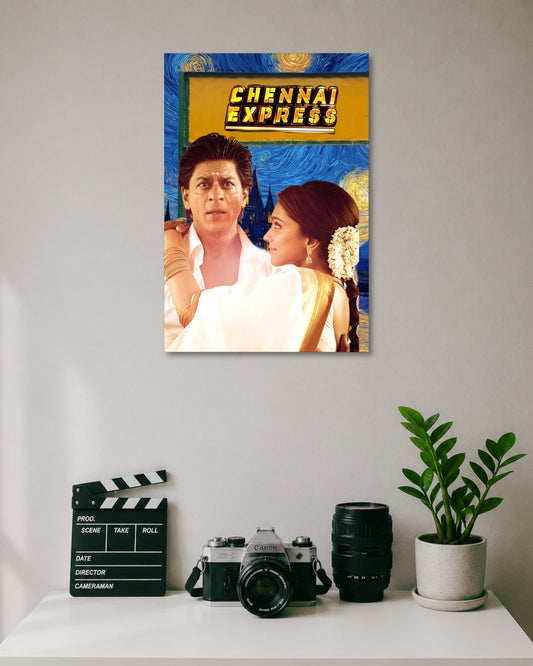 Chennai Express Rahul & Meenamma Poster artwork with bold detailed composition 1