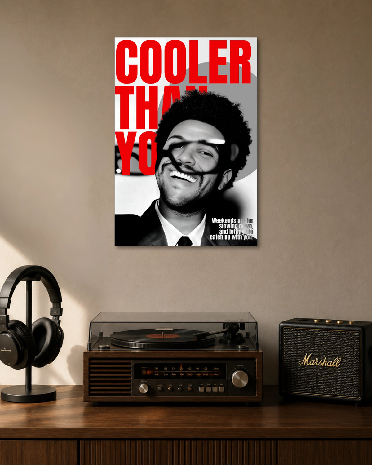 Abel Tesfaye Cooler Than You Retro Magazine Poster