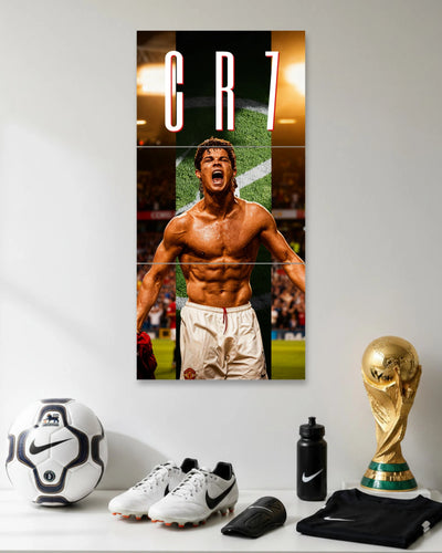 Cristiano Ronaldo CR7 Celebration 3 Split Poster poster artwork