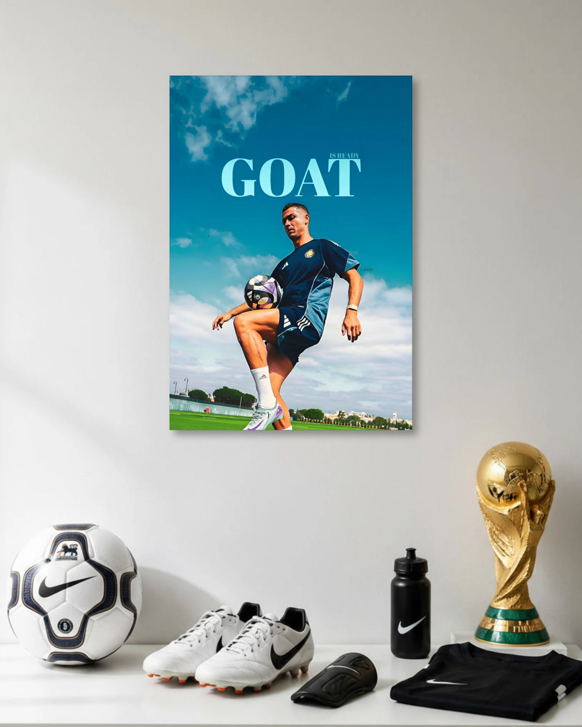 GOAT Ronaldo Al Nassr Football Poster poster artwork
