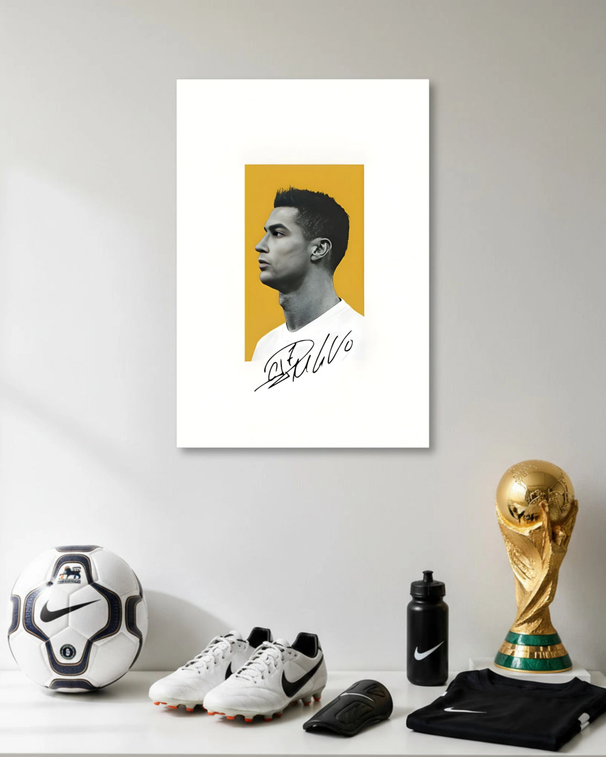 Cristiano Ronaldo Signature Minimal Football Poster poster artwork