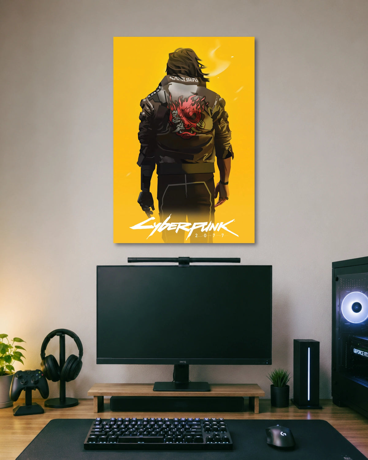 Cyberpunk 2077 Samurai Jacket Poster artwork with bold detailed composition 1