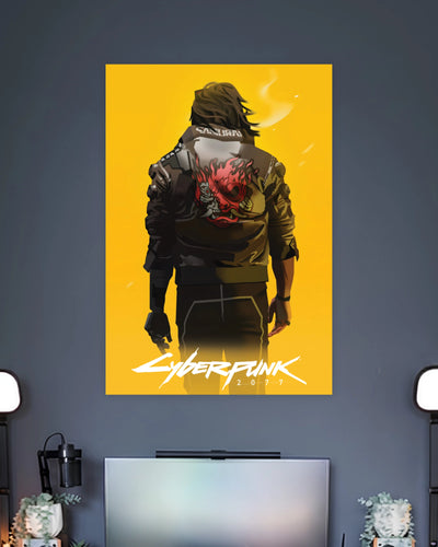 Cyberpunk 2077 Samurai Jacket Poster artwork with bold detailed composition 2