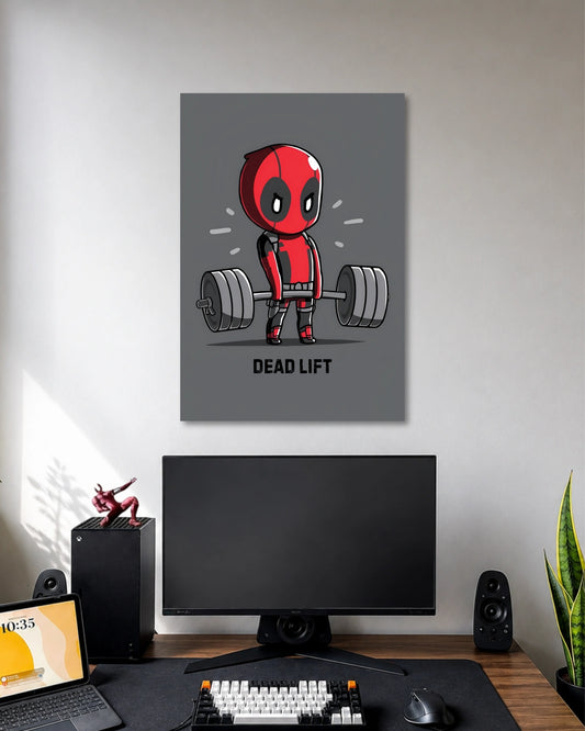 Deadpool Deadlift Cartoon Poster premium artwork 1