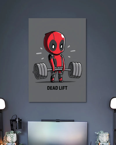 Deadpool Deadlift Cartoon Poster premium artwork 2