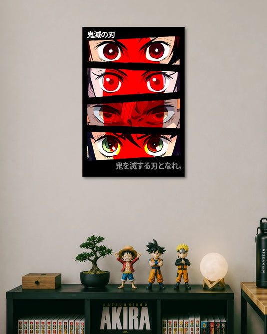 Demon Slayer Character Eyes Anime Poster poster artwork