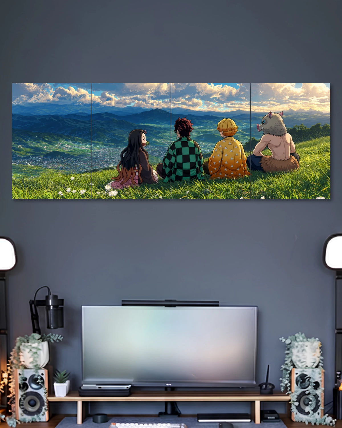 Alternative artwork featuring Demon Slayer Friends Mountain View 4 Split Poster