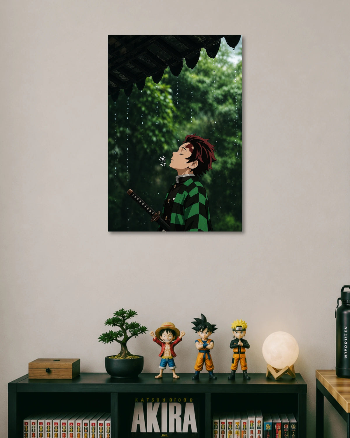 Demon Slayer Tanjiro Rainy Day Poster artwork