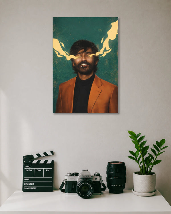 Dhanush Fire Eyes Poster