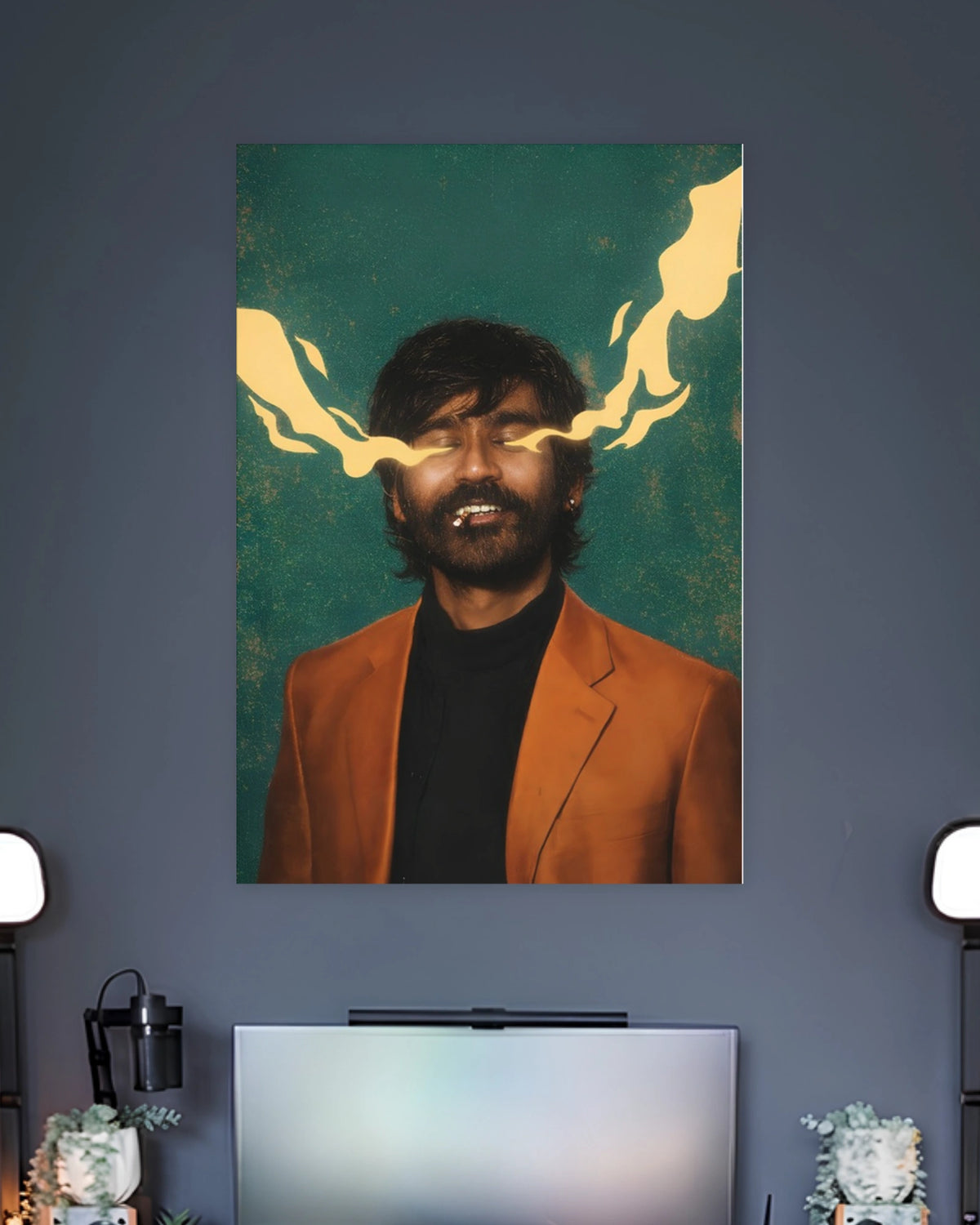 Dhanush Fire Eyes Poster premium artwork 2