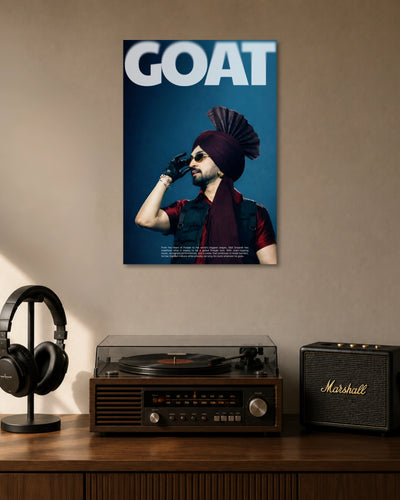 Diljit Dosanjh GOAT Poster artwork with bold detailed composition 1