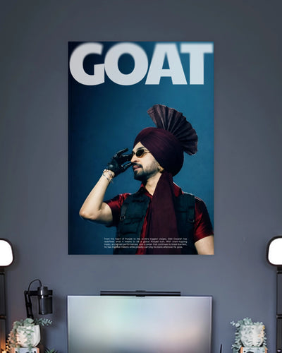 Diljit Dosanjh GOAT Poster artwork with bold detailed composition 2