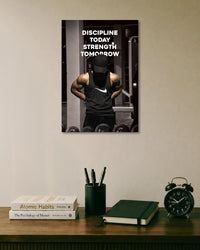 Discipline Today Strength Tomorrow Gym Poster poster artwork