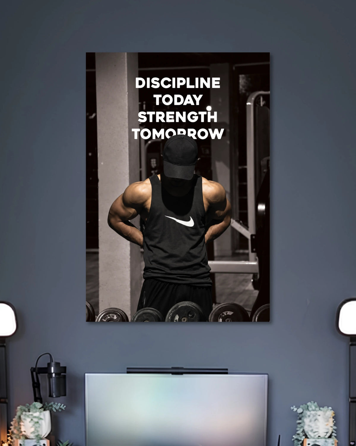 Alternative artwork featuring Discipline Today Strength Tomorrow Gym Poster