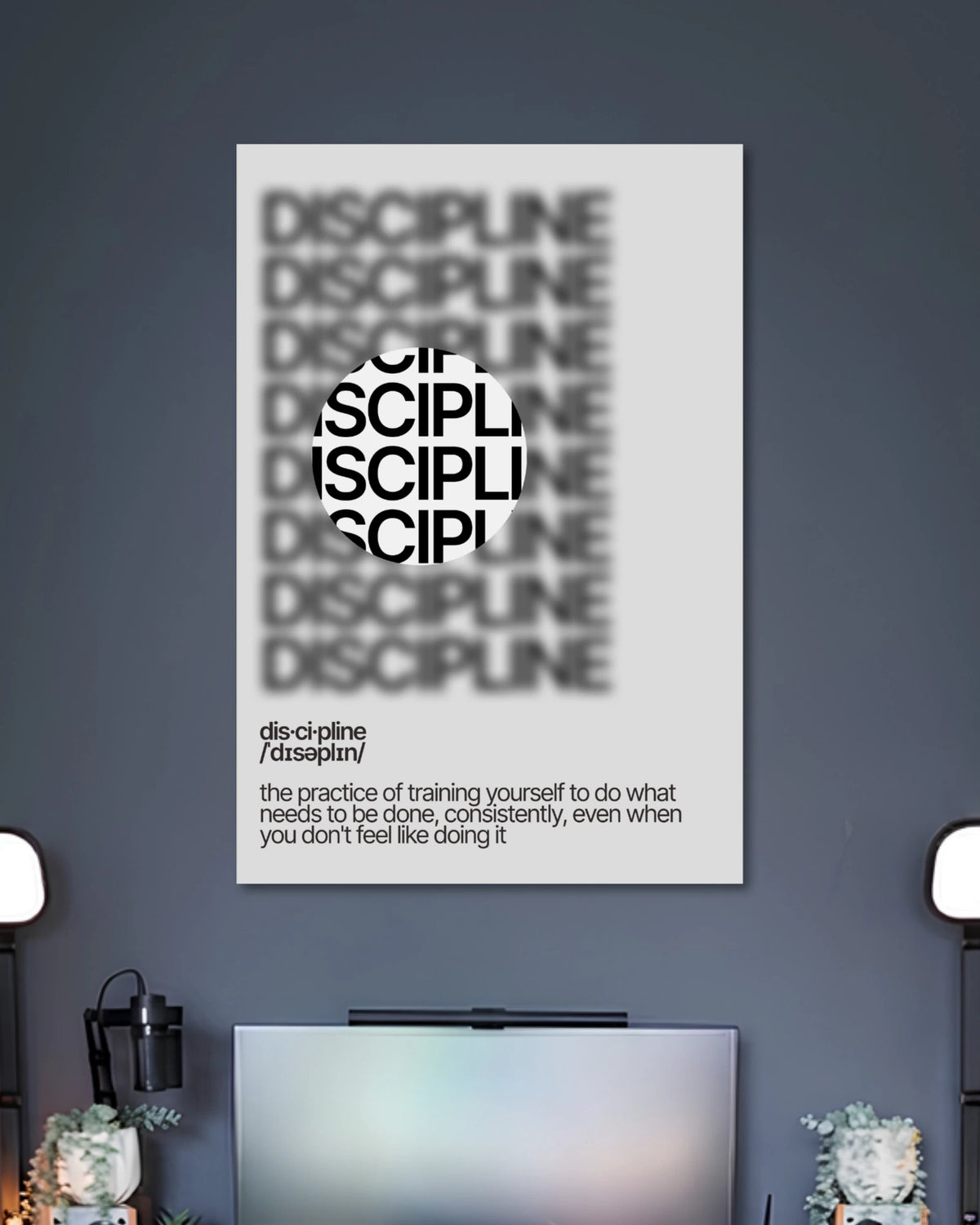 Alternative artwork featuring Discipline Training Yourself Motivational Wall Poster