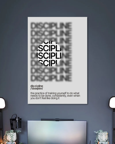 Alternative artwork featuring Discipline Training Yourself Motivational Wall Poster