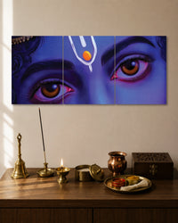 Divine Eyes of Krishna 3 Split Poster Set three-panel artwork 1