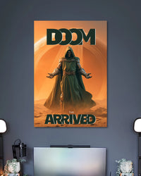 Alternative artwork featuring Doctor Doom Marvel Villain Orange Poster