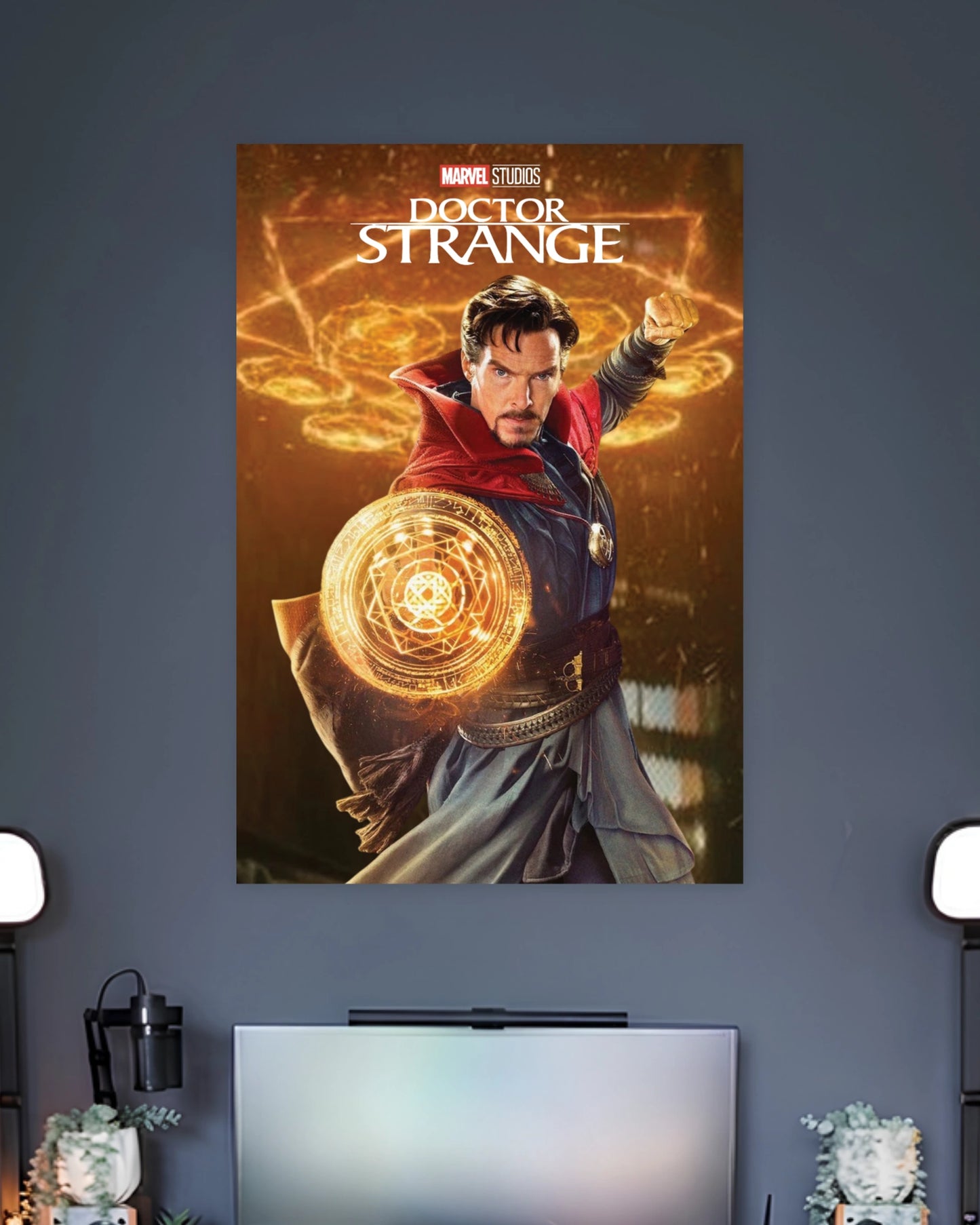 Doctor Strange Marvel Superhero Poster wall poster displayed in a contemporary interior setting 2
