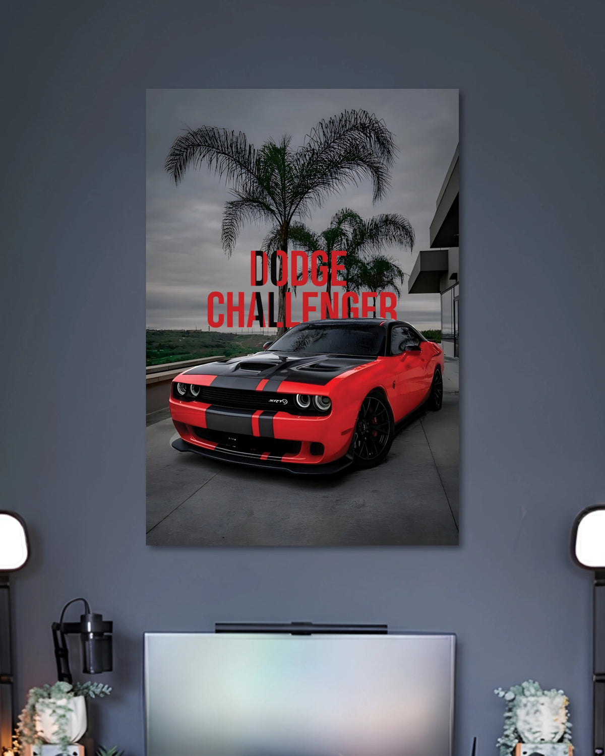 Dodge Challenger SRT Wall Art artwork with detailed composition 2