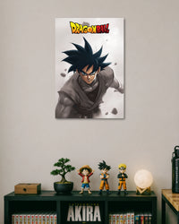 Dragon Ball Goku Monochrome Wall Art artwork with detailed composition 1