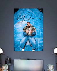 Drake Ice Blue Signature Poster artwork with bold detailed composition 2