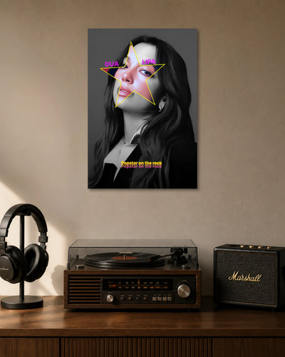 Dua Lipa Popstar on the Rock Music Poster poster artwork
