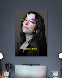 Alternative artwork featuring Dua Lipa Popstar on the Rock Music Poster