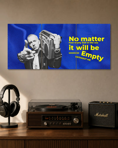 Eminem Boombox Pop Art 3 Piece Split Wall Art three-panel artwork 1