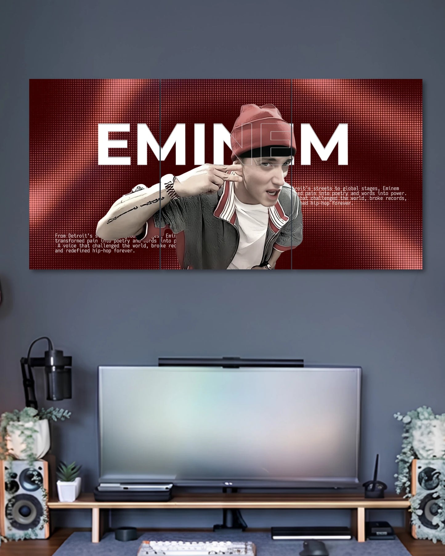 Eminem Red 3 Piece Split Poster three-panel artwork 2