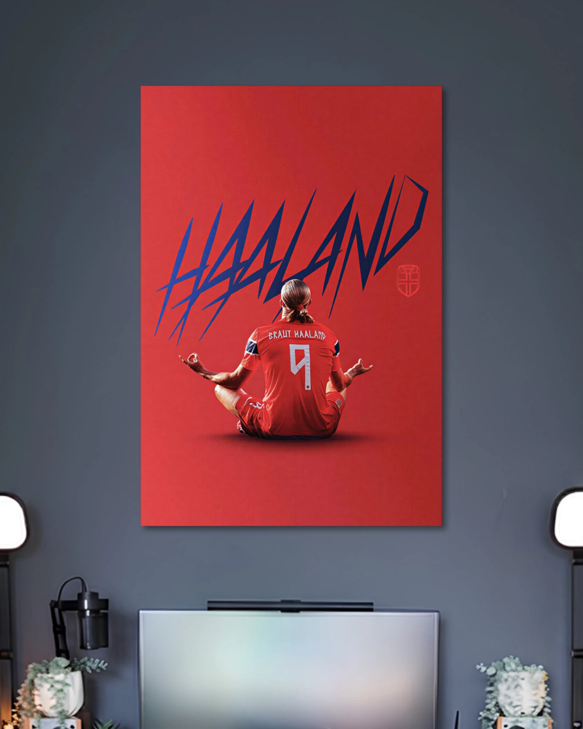 Alternative artwork featuring Erling Haaland Norway Football Poster