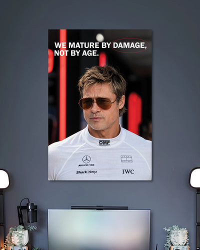 Alternative artwork featuring F1 We Mature by Damage Brad Pitt Poster