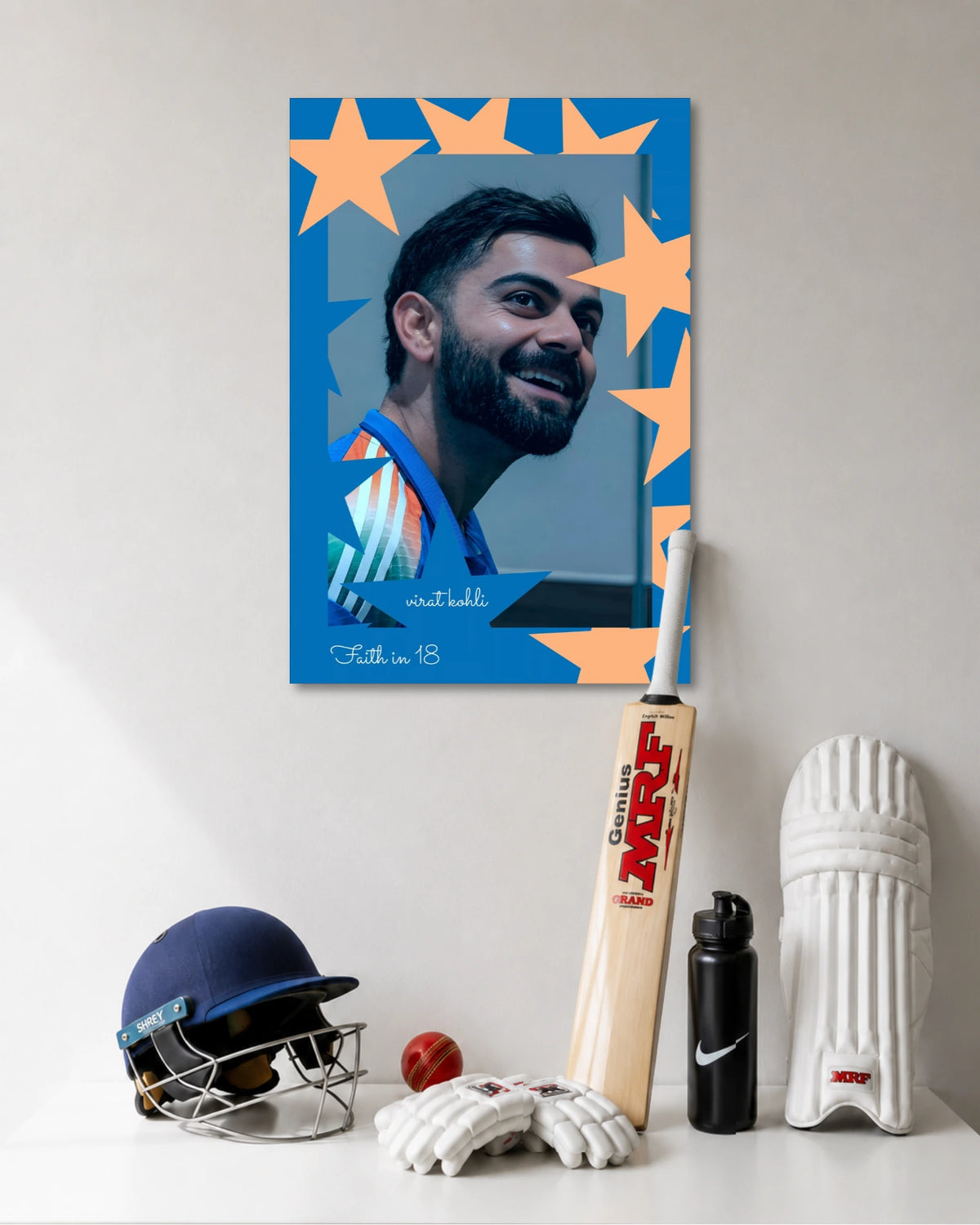 Virat Kohli Faith in 18 Poster poster artwork