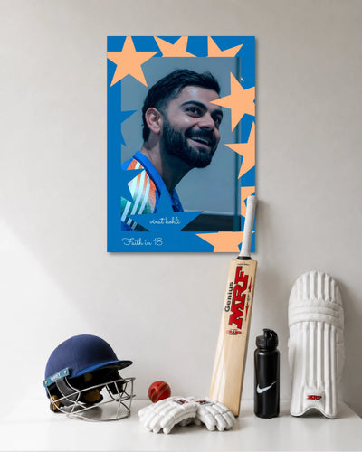 Virat Kohli Faith in 18 Poster poster artwork