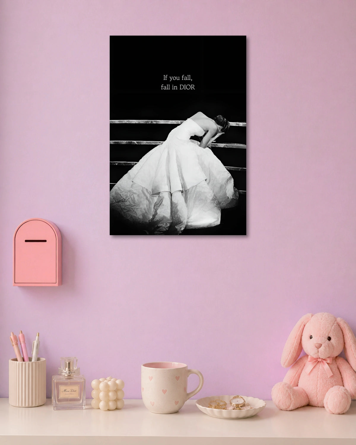 Fall in Dior Fashion Poster artwork with detailed composition 1