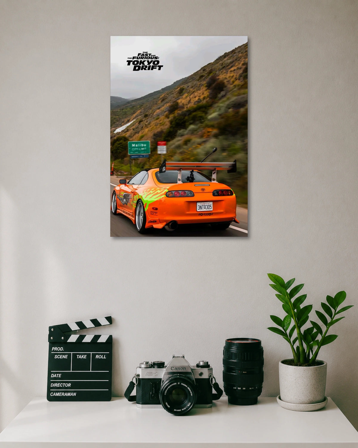 Tokyo Drift Toyota Supra Poster artwork with bold detailed composition 1