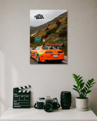 Tokyo Drift Toyota Supra Poster artwork with bold detailed composition 1