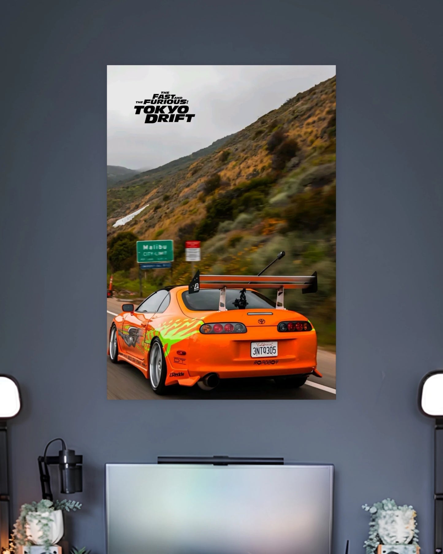 Tokyo Drift Toyota Supra Poster artwork with bold detailed composition 2