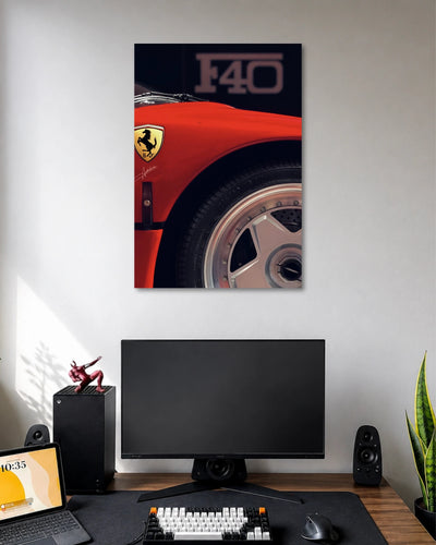 Ferrari F40 Red Car Poster poster artwork