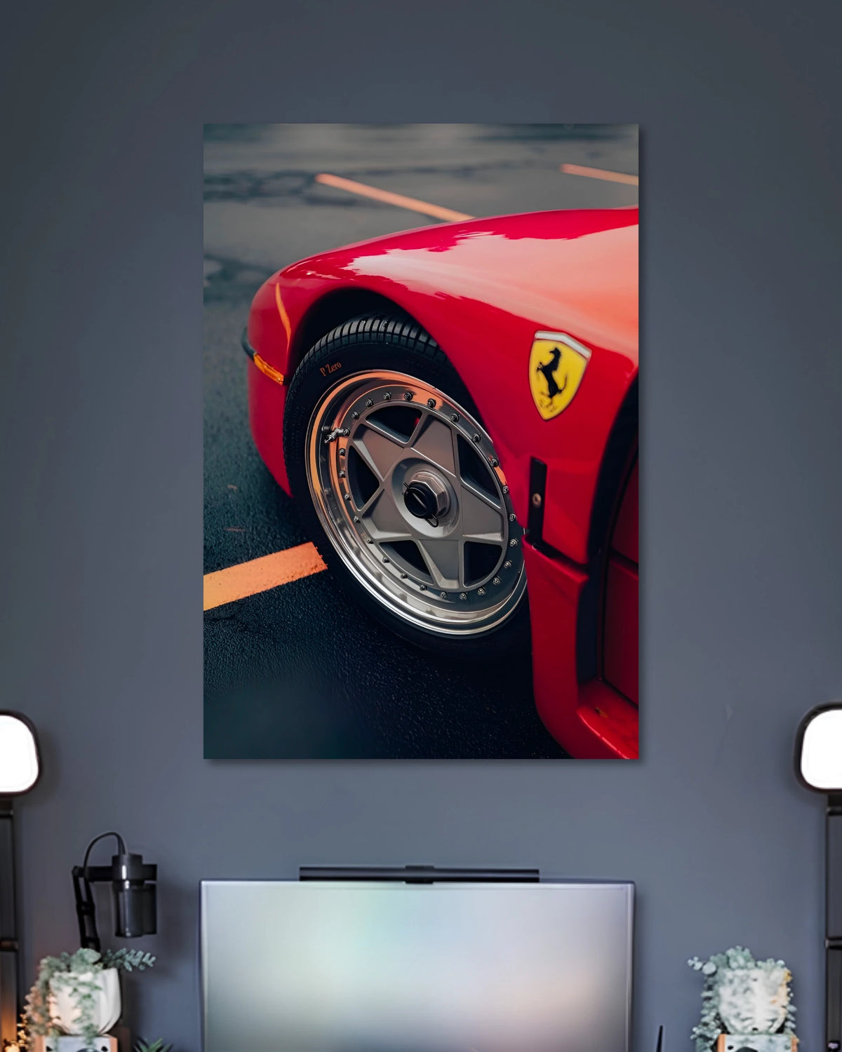 Alternative artwork featuring Ferrari Red Wheel Poster