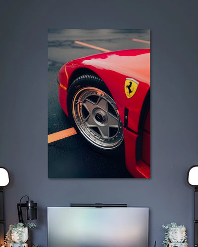 Alternative artwork featuring Ferrari Red Wheel Poster