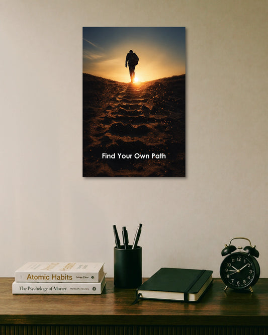 Find Your Own Path Motivational Poster artwork with bold detailed composition 1