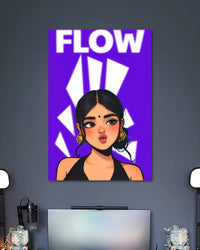 Alternative artwork featuring Flow Indian Girl Illustration Poster
