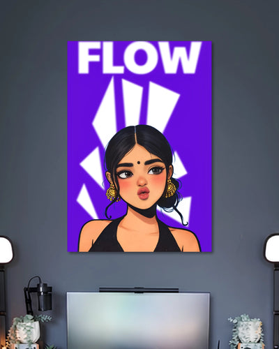 Alternative artwork featuring Flow Indian Girl Illustration Poster