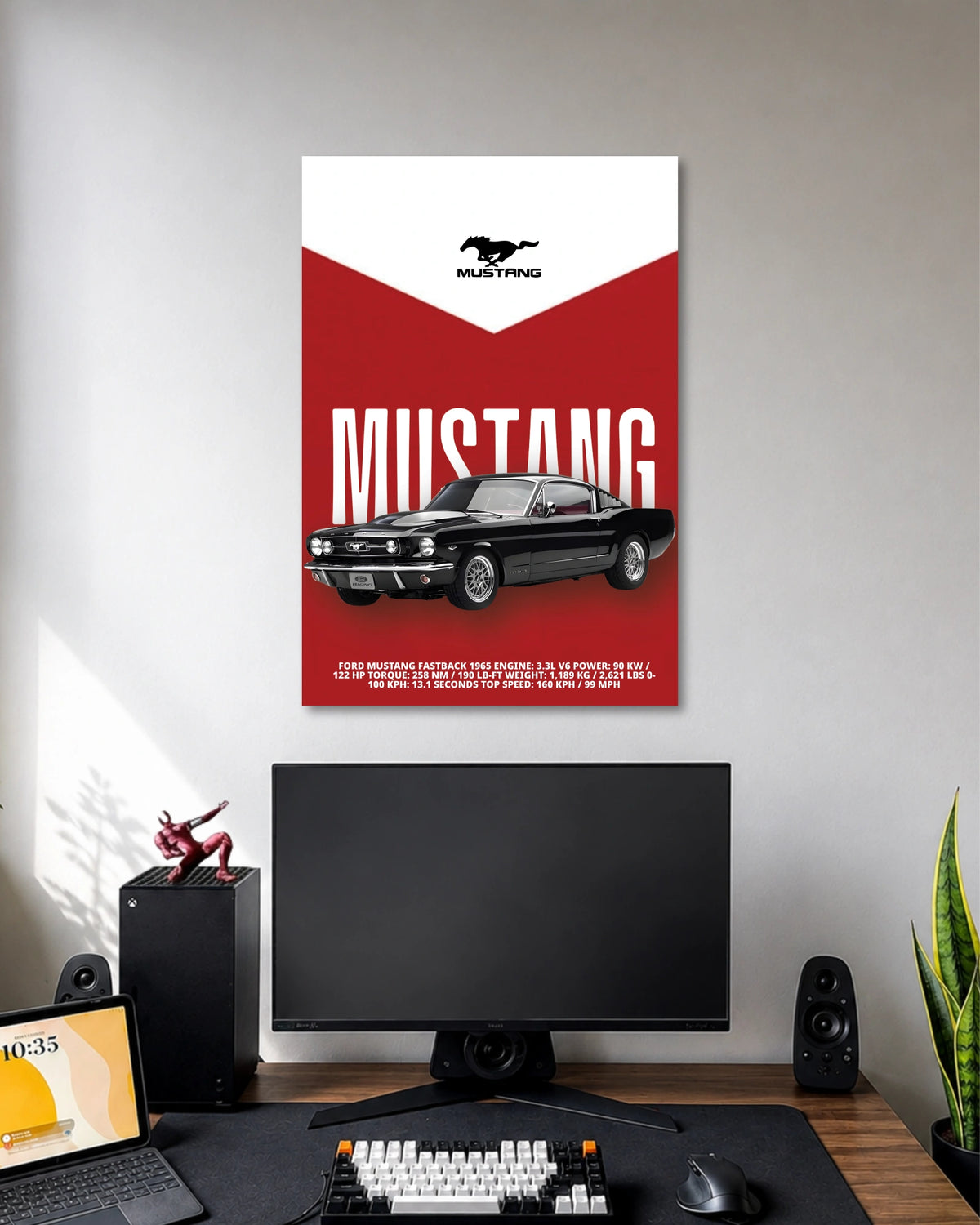 Ford Mustang 1965 Classic Poster premium artwork 1