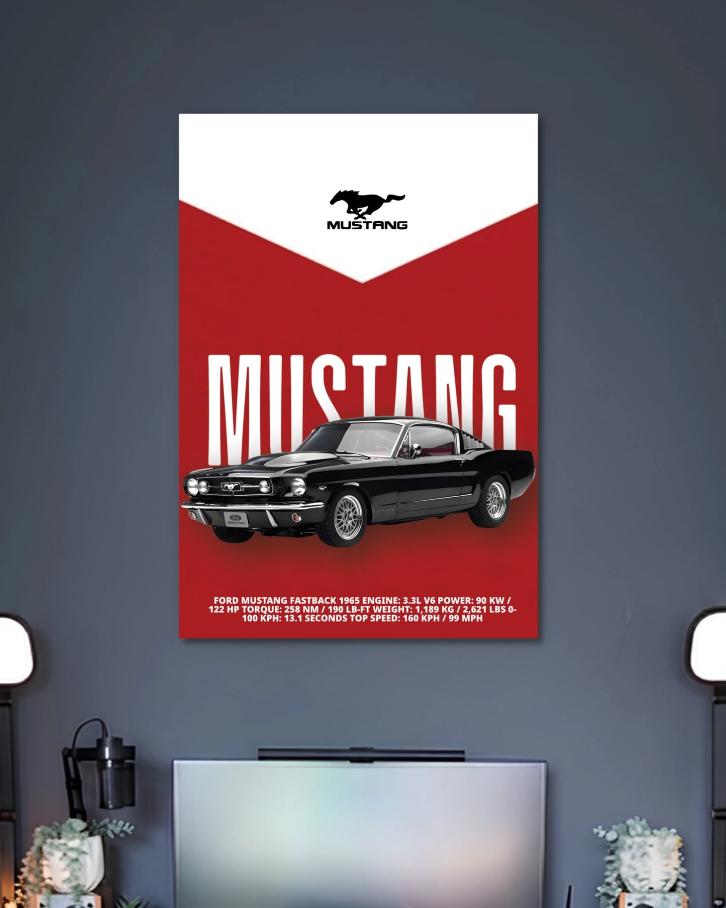 Ford Mustang 1965 Classic Poster premium artwork 2