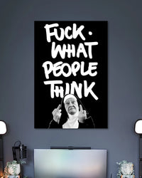 Alternative artwork featuring Fuck What People Think Defiant Nun Quote Poster