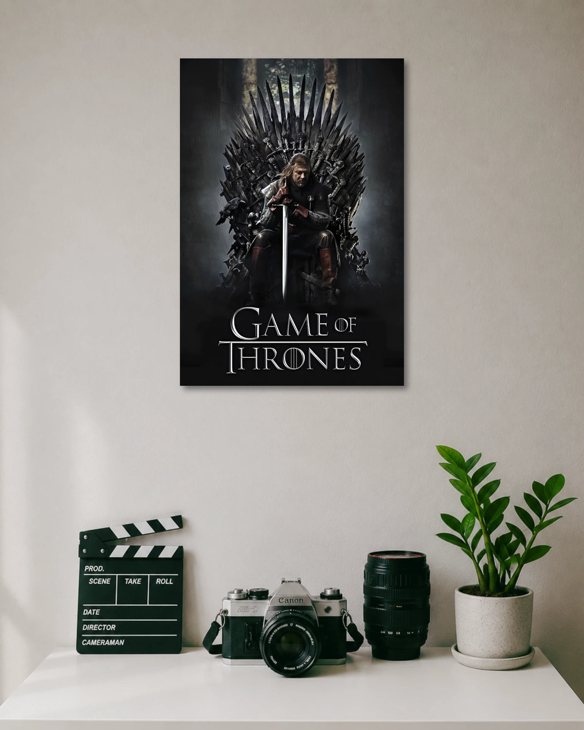 Game of Thrones Ned Stark Iron Throne Poster poster artwork